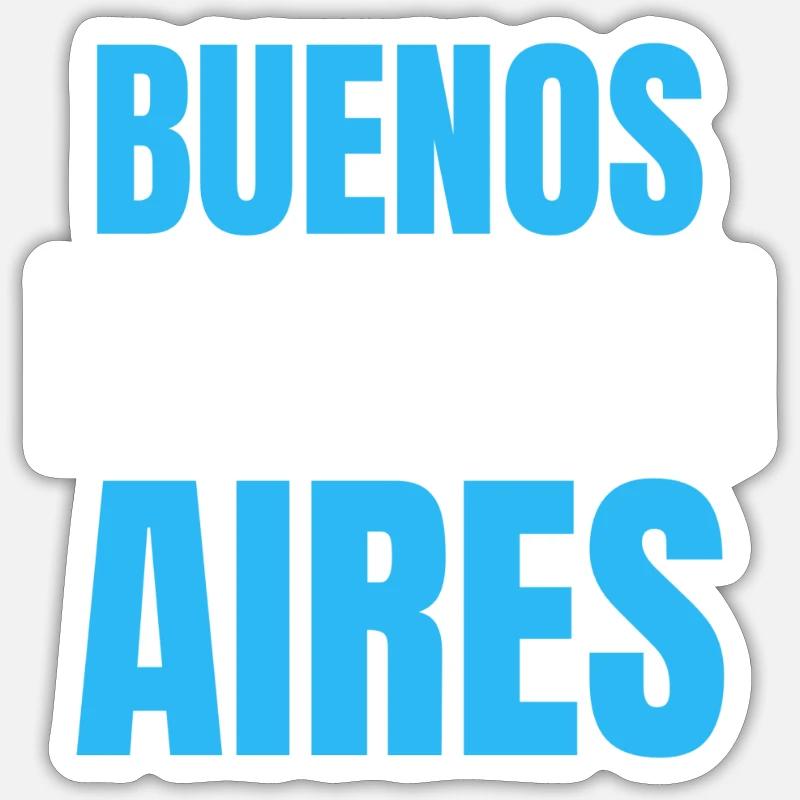 Buenos Aires - Sticker Größe S (10 x 10 cm) - Mattweiß