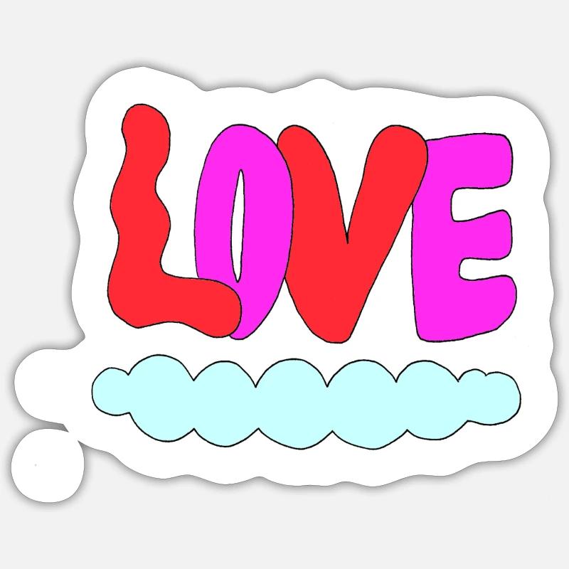Love #1 - Sticker size S (10 x 10 cm) - white matte