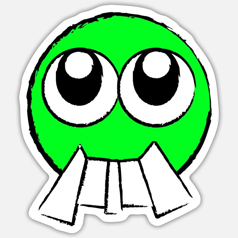 Face (color freely selectable) - Sticker size S (10 x 10 cm) - white matte