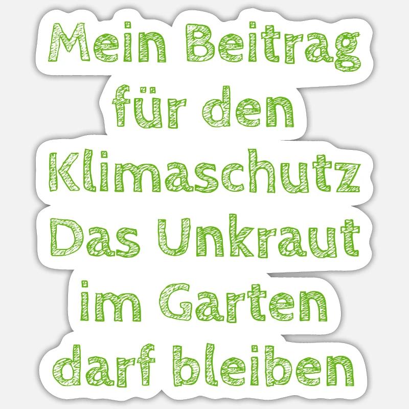 Unkraut - Sticker Größe S (10 x 10 cm) - Mattweiß
