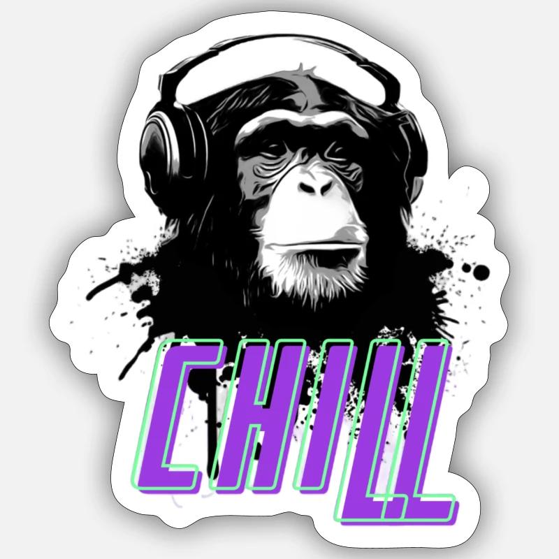 Chill Gorilla Sticker size S (10 x 10 cm)