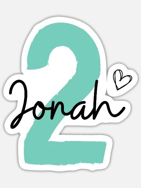 Jonah 2 - Sticker Größe S (10 x 10 cm) - Mattweiß