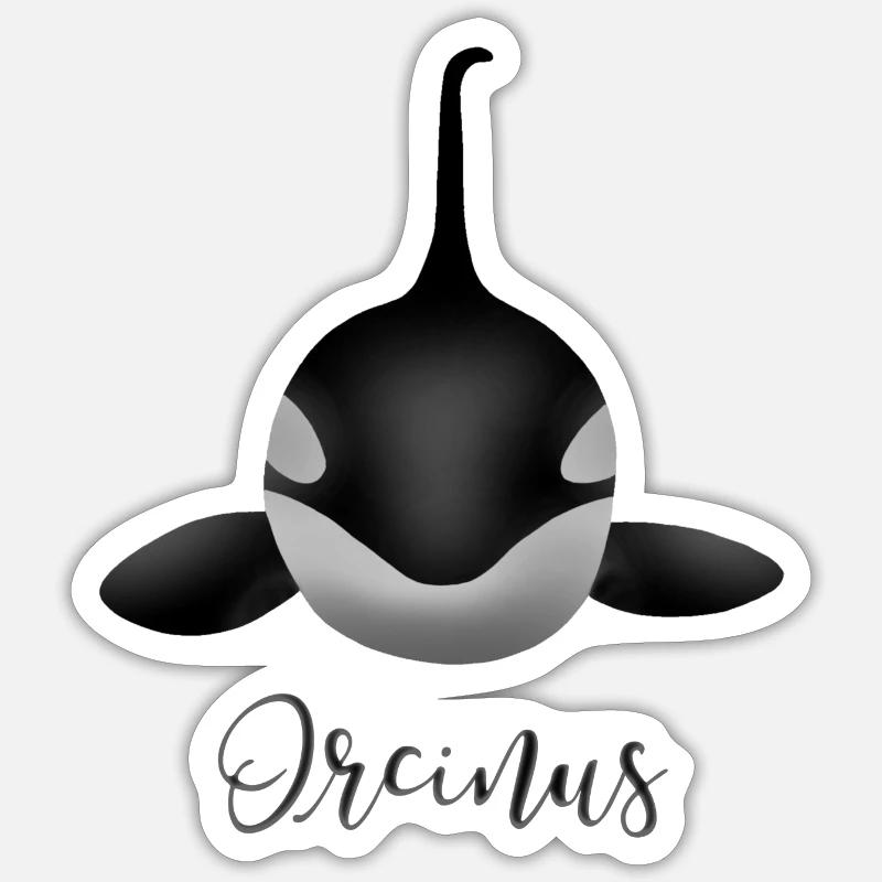 ORCINUS orca - Sticker Größe S (10 x 10 cm) - Mattweiß