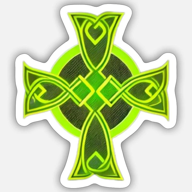 Celtic cross - Sticker size S (10 x 10 cm) - white matte