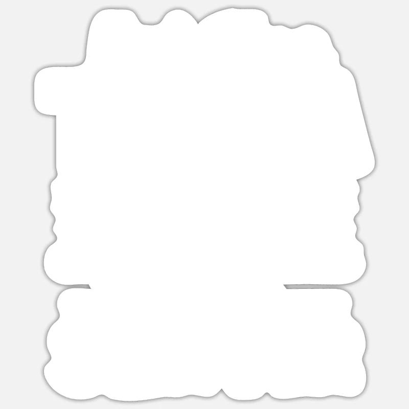J ai une tata cinglée - Sticker taille S (10 x 10 cm) - blanc mat