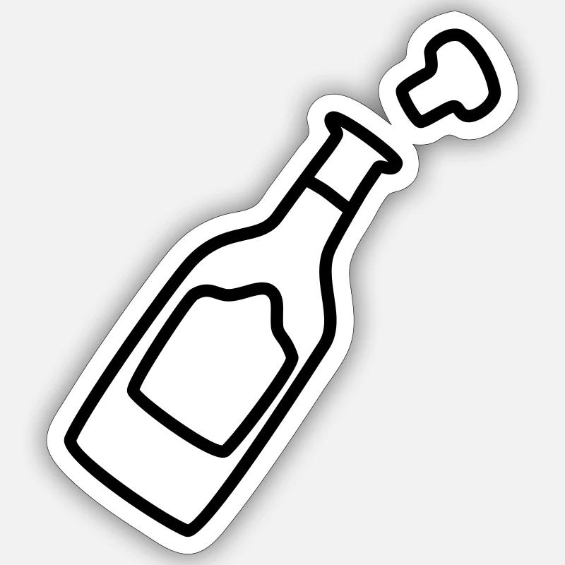bottle with cork 1 Sticker size S (10 x 10 cm)