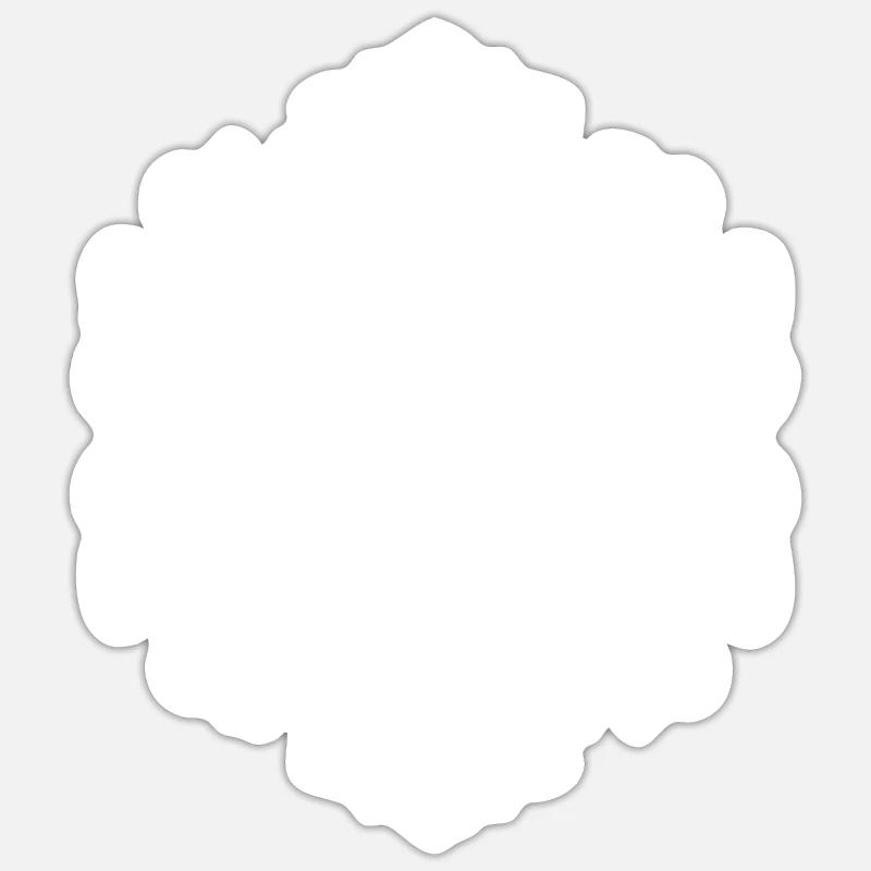 Flocon de neige Leonik - Sticker taille S (10 x 10 cm) - blanc mat