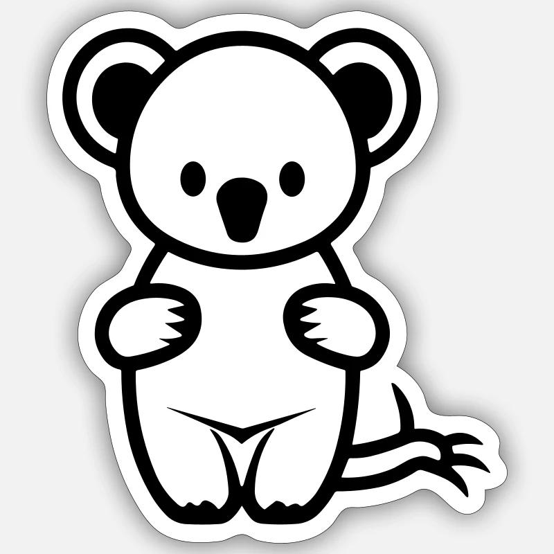 koala - Sticker size S (10 x 10 cm) - white matte