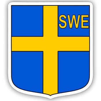 ENG shield - Sticker size S (10 x 10 cm) - white matte - Front