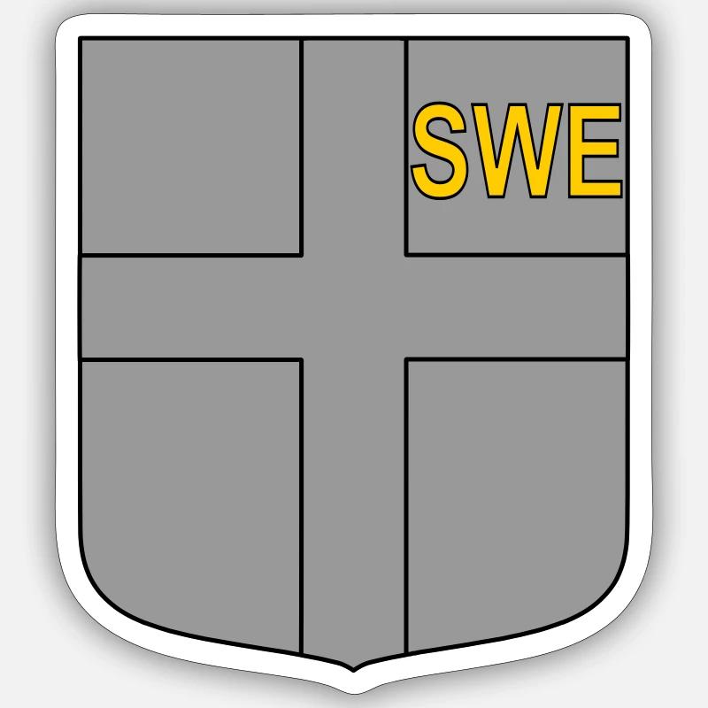 Bouclier tactique de l’ENG - Sticker taille S (10 x 10 cm) - blanc mat