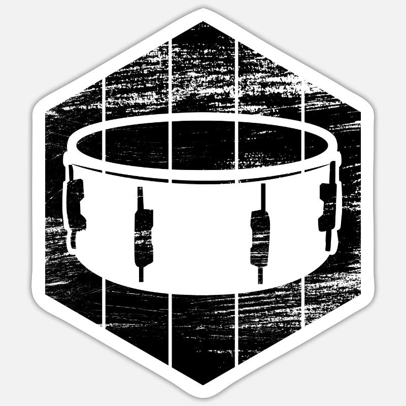 Drum Drawing Sticker size S (10 x 10 cm)