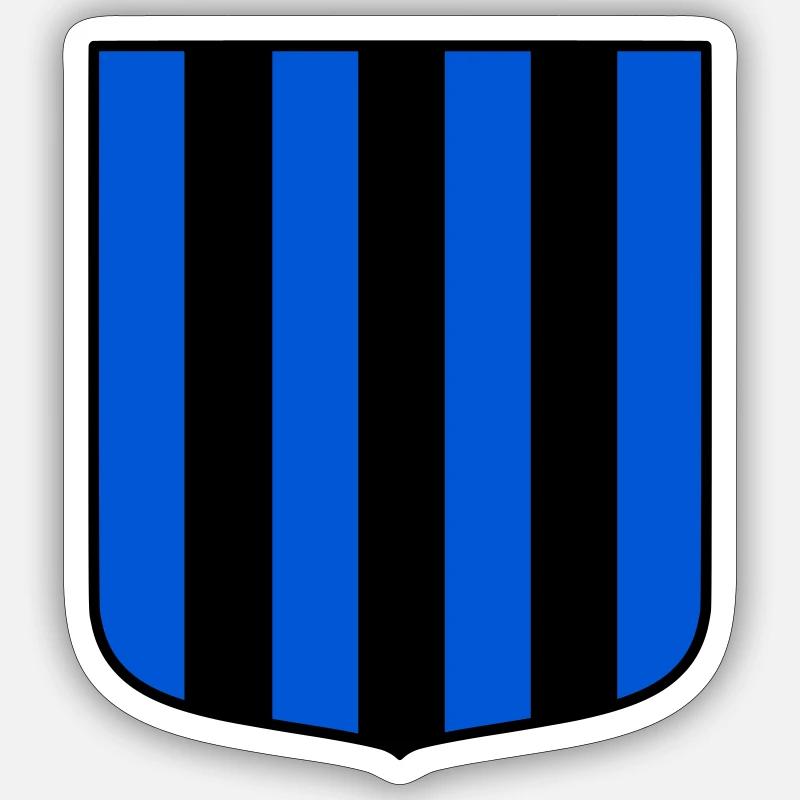 Blue-black - Sticker size S (10 x 10 cm) - white matte