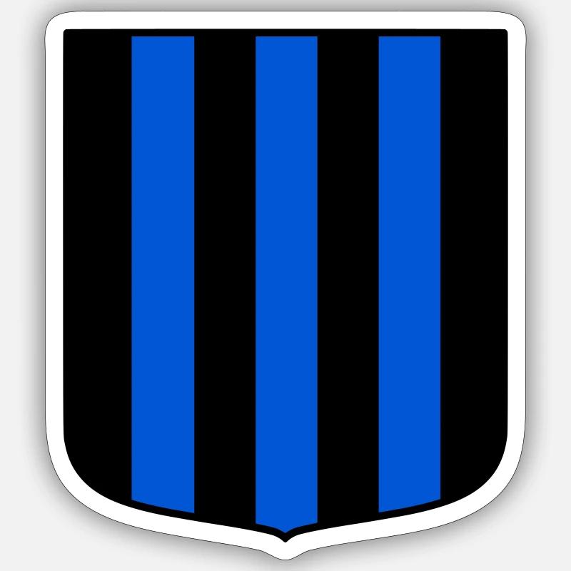Bleu-noir - Sticker taille S (10 x 10 cm) - blanc mat
