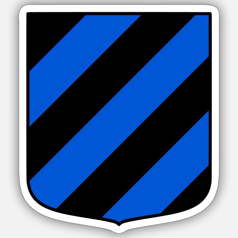 Dunkelblau - Sticker Größe S (10 x 10 cm) - Mattweiß