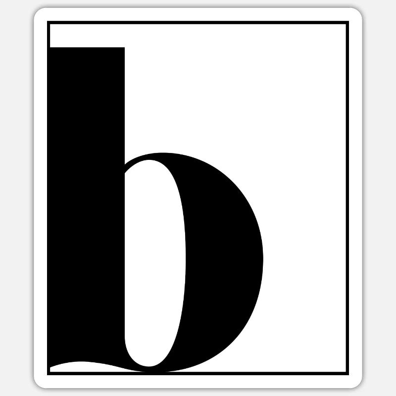 Buchstaben-Alphabet b - Sticker Größe S (10 x 10 cm) - Mattweiß