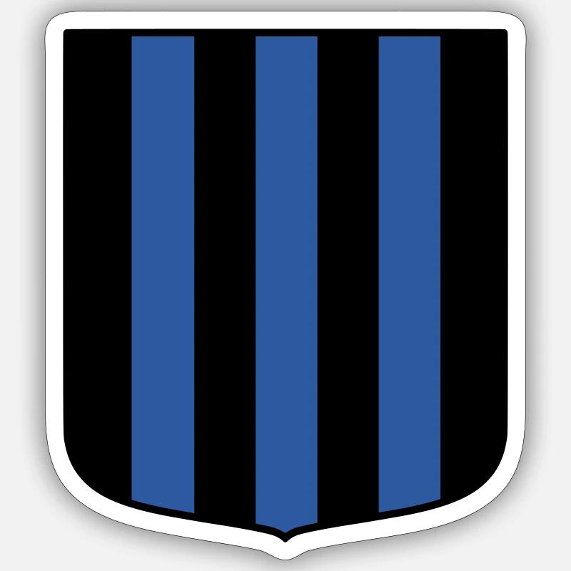 Blue-black - Sticker size S (10 x 10 cm) - white matte