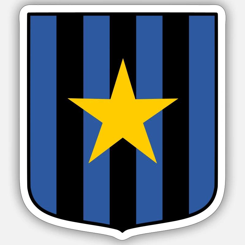 Blue-black - Sticker size S (10 x 10 cm) - white matte