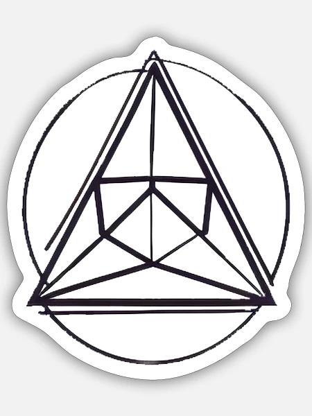 ethereum abstraktes Prisma - Sticker Größe S (10 x 10 cm) - Mattweiß
