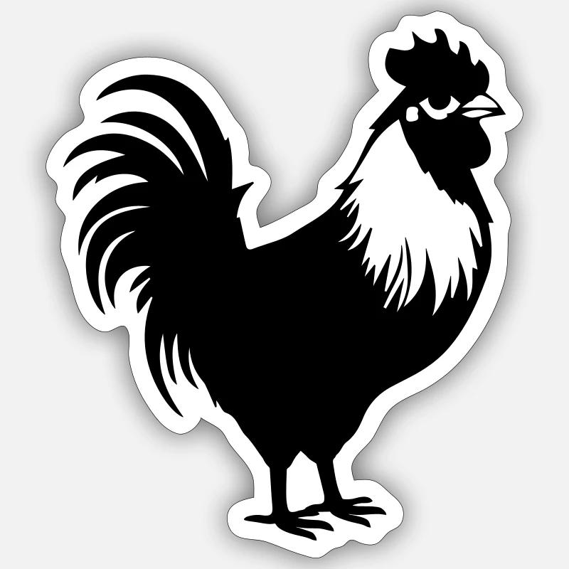 rooster Sticker size S (10 x 10 cm)