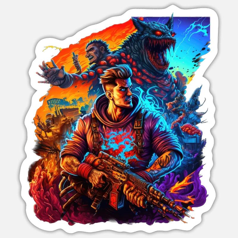 Fonko - Sticker Größe S (10 x 10 cm) - Mattweiß
