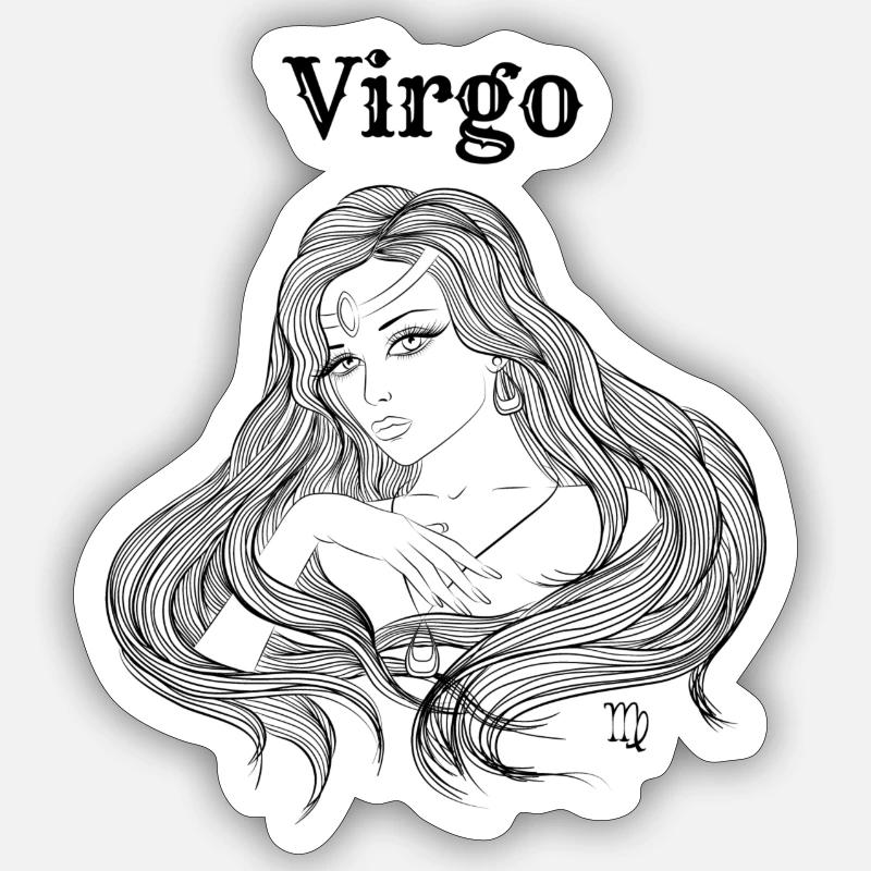 Virgo - Sticker Größe S (10 x 10 cm) - Mattweiß