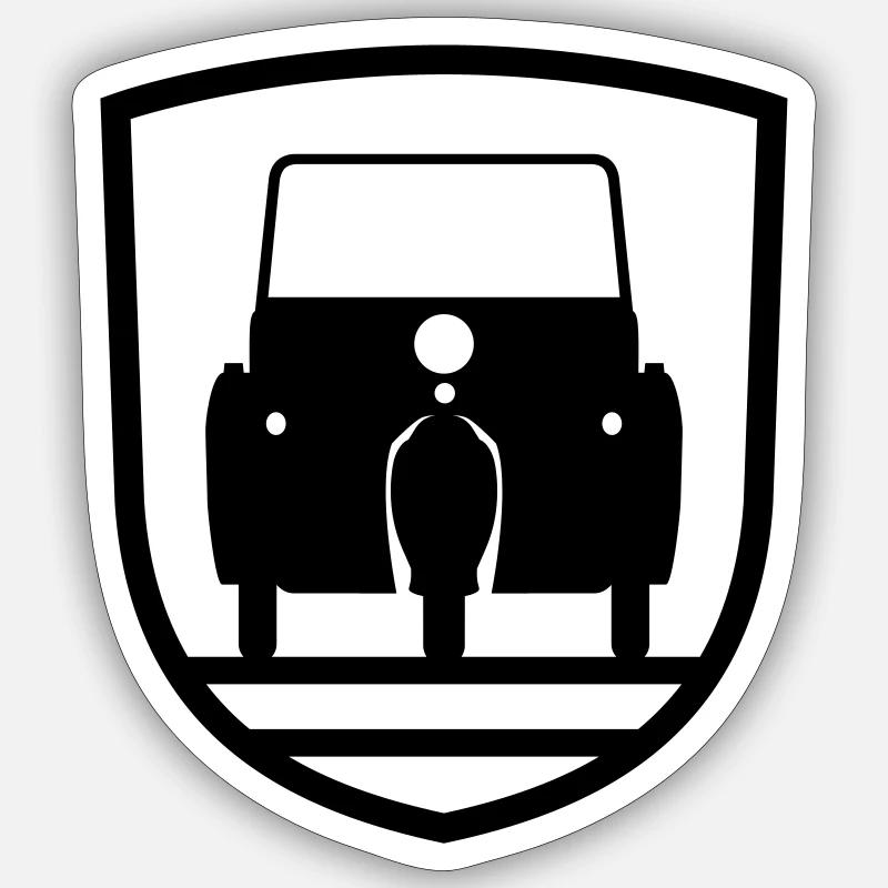 Emblème du duo Krause - Sticker taille S (10 x 10 cm) - blanc mat