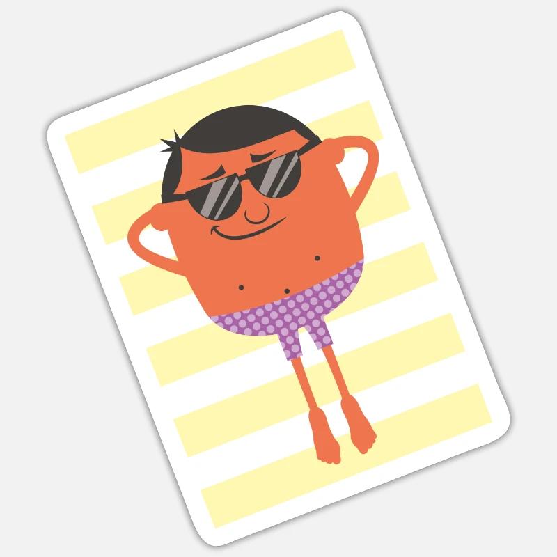 Sommer - Sticker Größe S (10 x 10 cm) - Mattweiß