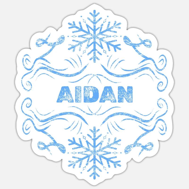 Cadeau pour Aidan - Sticker taille S (10 x 10 cm) - blanc mat