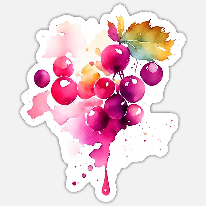 Redcurrants Splash Sticker size S (10 x 10 cm)