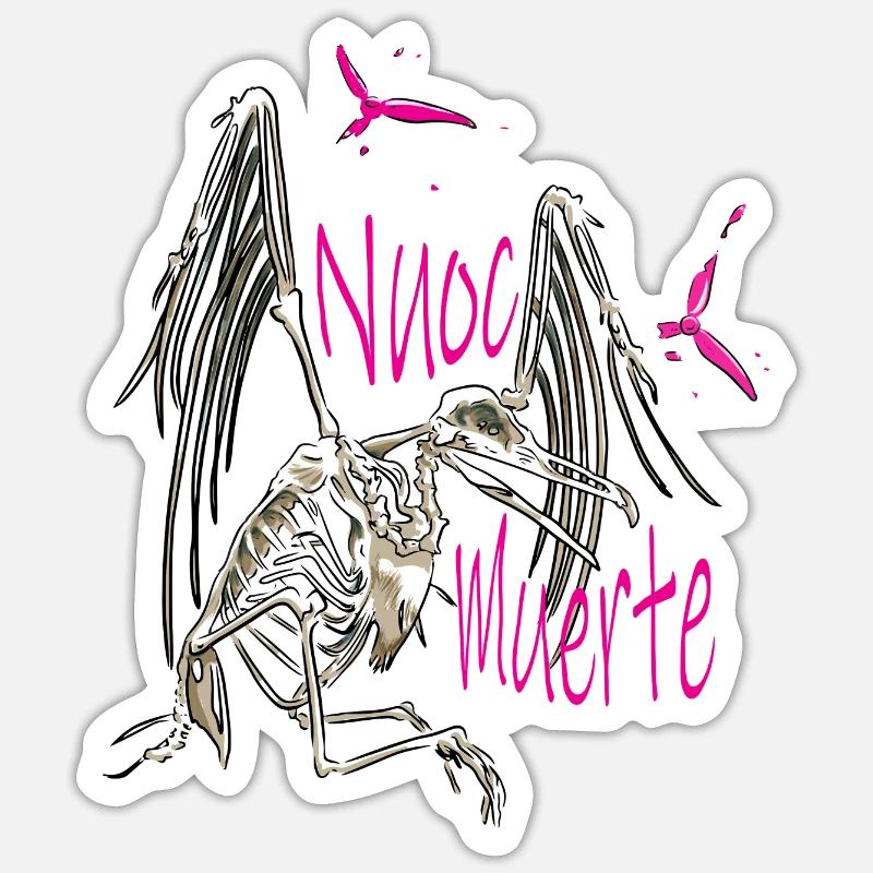 Nuoc Muerte - Sticker taille S (10 x 10 cm) - blanc mat