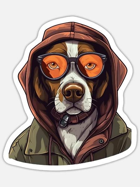 - Sticker size S (10 x 10 cm) - white matte