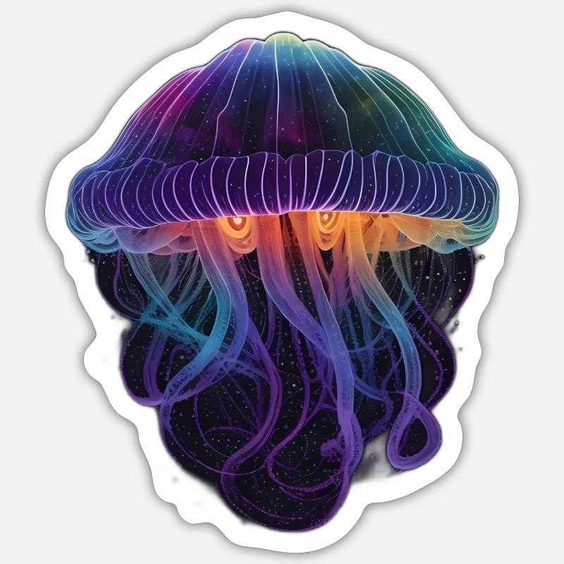 Galaxy Jellyfish Sticker size S (10 x 10 cm)