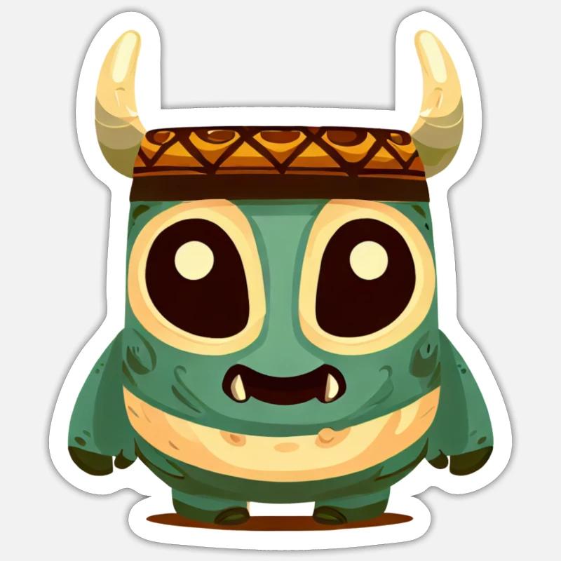 KiddyTikki - Sticker size S (10 x 10 cm) - white matte