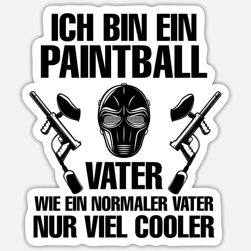 Paintball Airsoft - Sticker Größe S (10 x 10 cm) - Mattweiß