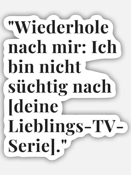 Popkultur und Referenzen - Sticker Größe S (10 x 10 cm) - Mattweiß