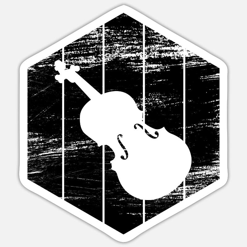 Violin Drawing - Sticker size S (10 x 10 cm) - white matte