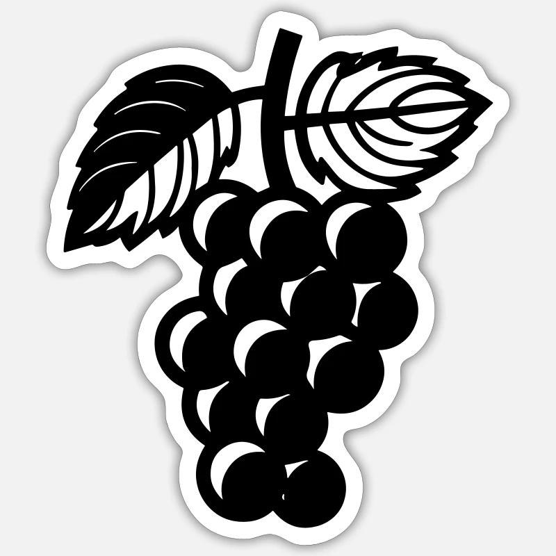 Weintraube Sticker Größe S (10 x 10 cm)