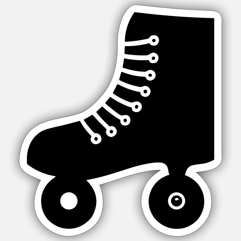 Roller - Sticker taille S (10 x 10 cm) - blanc mat