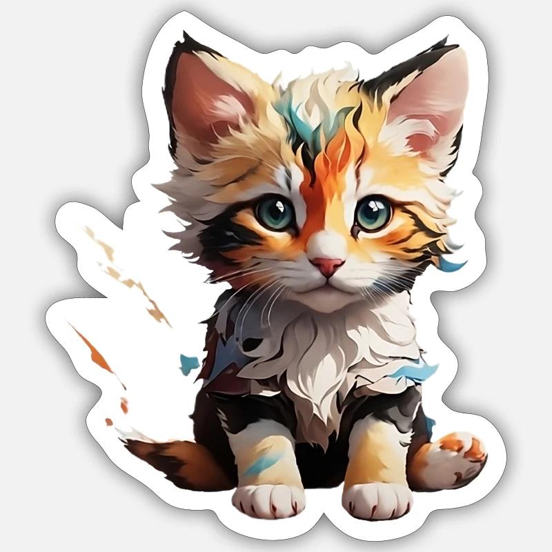 Cat small Sticker size S (10 x 10 cm)