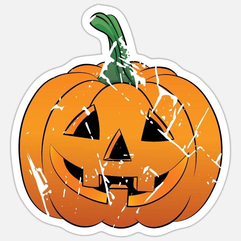 Pumpkin Jack-O-Lantern Sticker size S (10 x 10 cm)