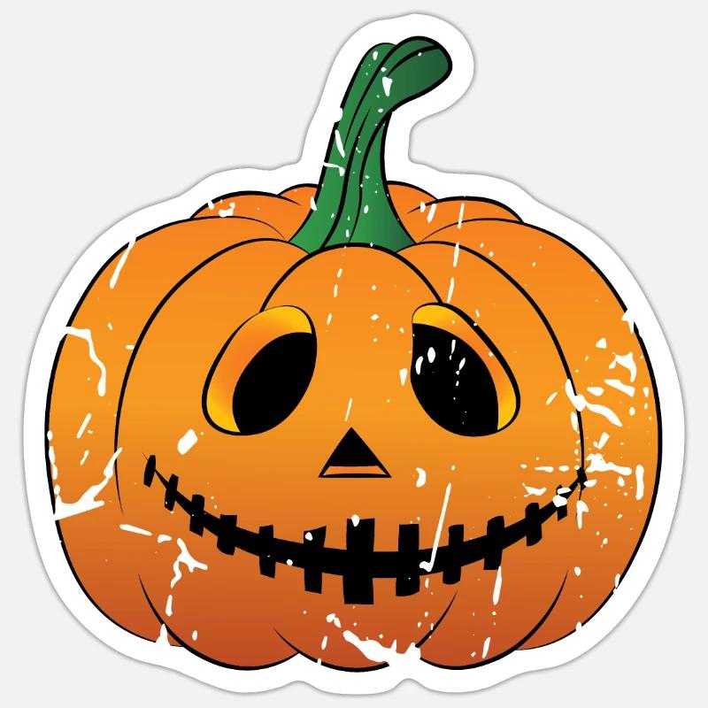 Mignon Jack-O-Lantern Sticker taille S (10 x 10 cm)