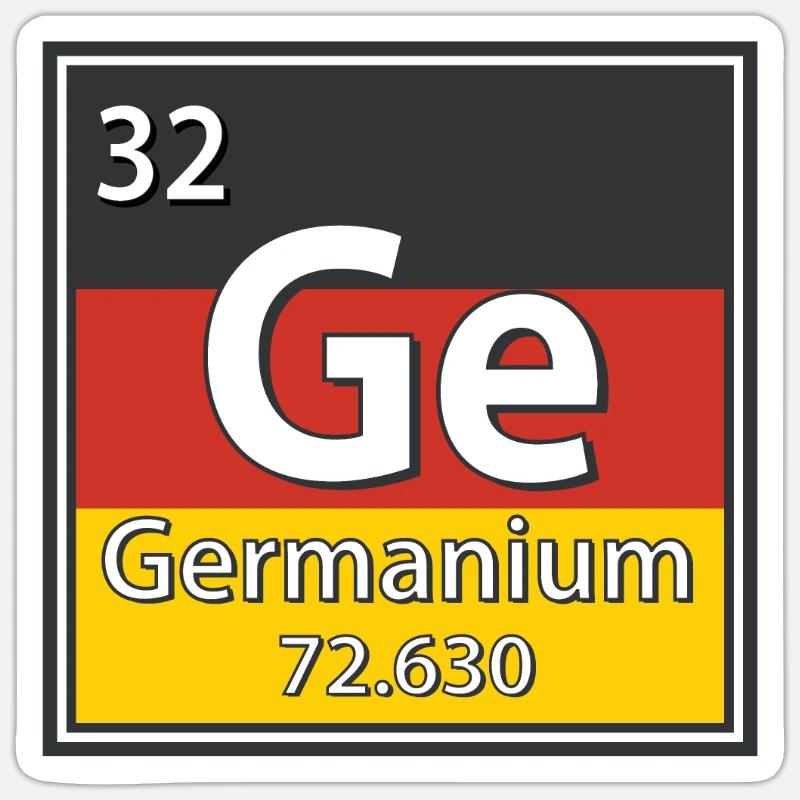 Tableau périodique des éléments germanium - Sticker taille S (10 x 10 cm) - blanc mat