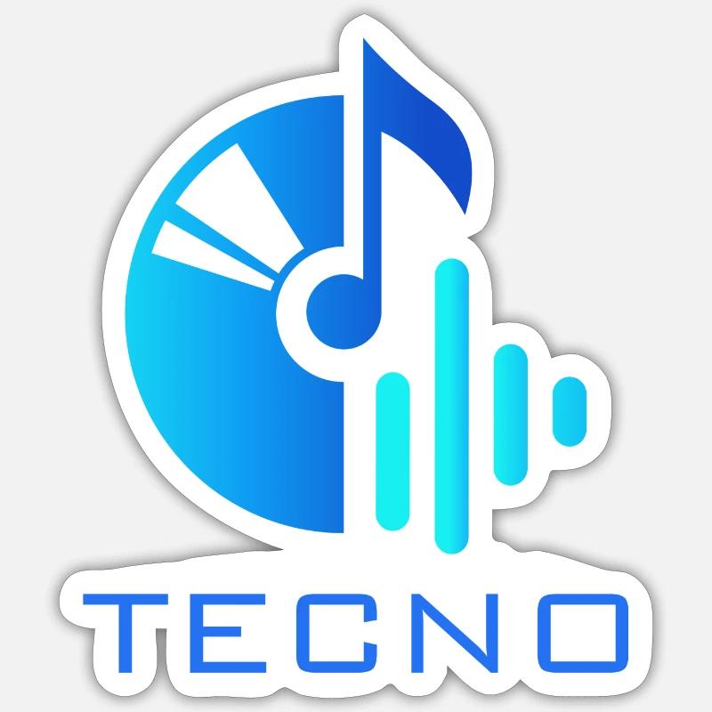 TECNO - Sticker size S (10 x 10 cm) - white matte