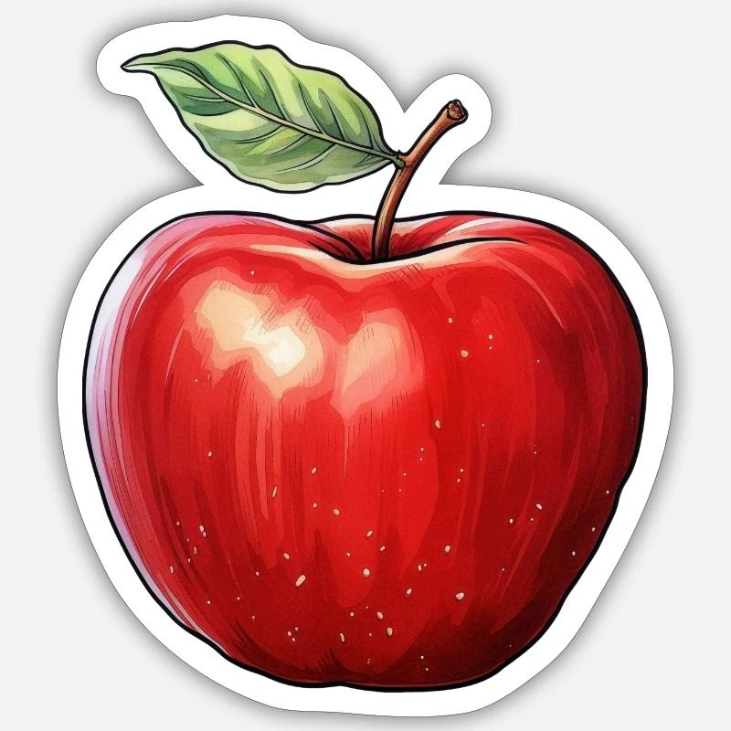 Apple - Sticker size S (10 x 10 cm) - white matte