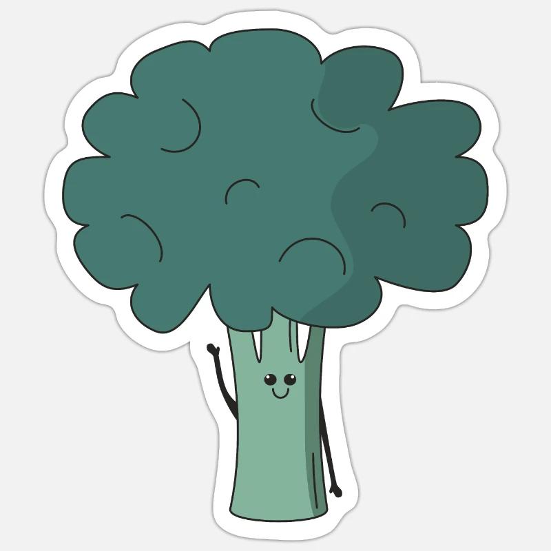 Friendly broccoli Sticker size S (10 x 10 cm)