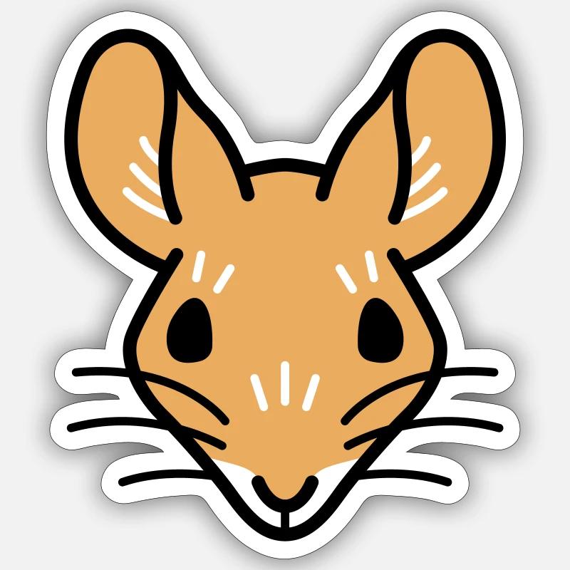 Waldfreunde Maus - Sticker Größe S (10 x 10 cm) - Mattweiß