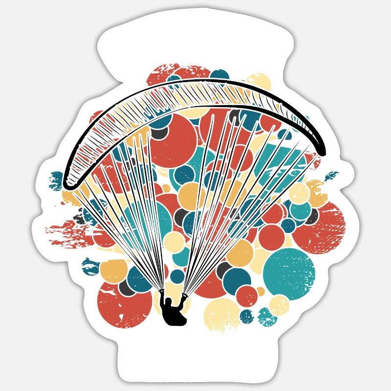 Paragliding Gleitschirm Paragleiter Paraglider Sticker Größe S (10 x 10 cm)