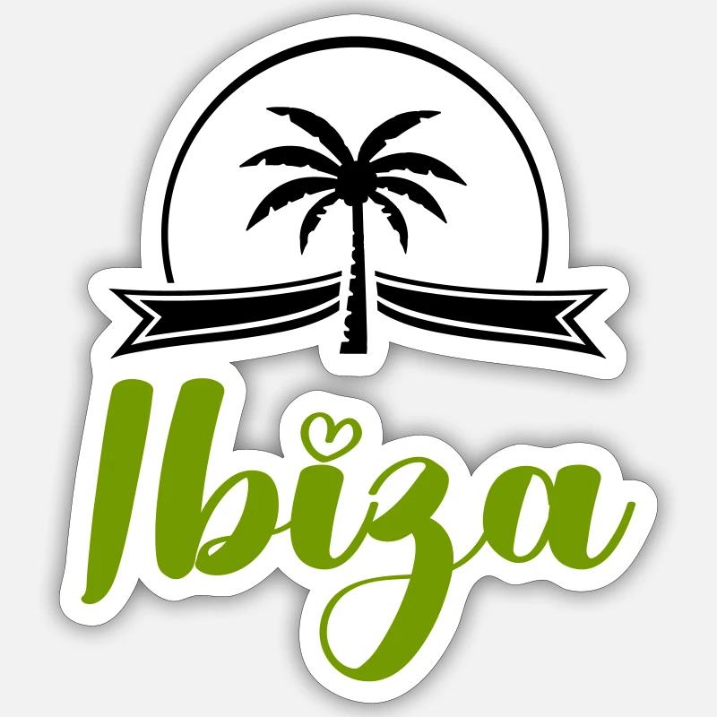 ibiza - Sticker Größe S (10 x 10 cm) - Mattweiß