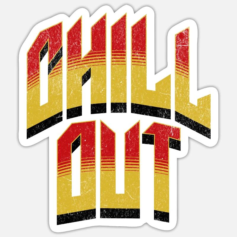 Chillout Relax - Sticker taille S (10 x 10 cm) - blanc mat