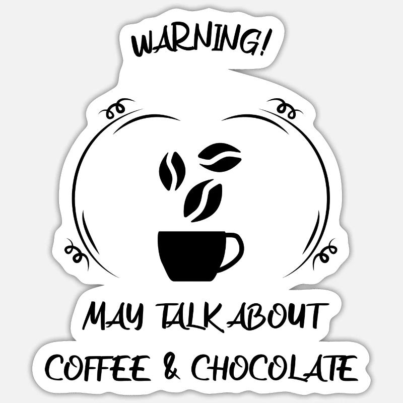 Kaffee Espresso Käffchen & Schokolade Sticker Größe S (10 x 10 cm)
